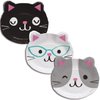 Creative Converting 328704 Cute Cats Shaped Paper Dinner Plates - 8 Pcs Multicolor, 8" x 9"