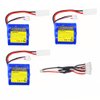 Fytoo 3PCS 7.4V 600mah Lithium Battery with Mini Odamiya Connector 1 Pallet 3 Charging Cable for UDI001 UDI008 UDI020 Charging High-Speed Water-Cooled RC Boat Spare Parts