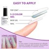 RARJSM Holographic Nail Polish Set, Spring Summer Color Gel Nail Polish Silver Gold Violet Purple Olive Green Blue Rose Gold Gel Polish 6PCS 7.5ML Curing Required Nail Art Manicure Salon
