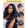 30 Inch Body Wave Lace Front Wigs Human Hair Pre Plucked 180% Density 13x4 Transparent HD Lace Front Wigs for Black Women Glueless Frontal Wigs with Baby Hair Natural Black Human Hair Wig