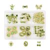 30Pcs Green Nail Rhinestones Nail Charms 3D Alloy Butterfly Cherry Crown Bow Nail Art Charm with Green Gems Crystal Shiny Nail Jewelry St Patrick’s Day Summer Women Nail Decorations