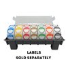 QSRProducts 7-Slot Day of The Week Covered Label Dispenser (for 3/4" or 1" Labels) - Food Sticker Holder for Inventory Management and Meal Prep, Protects Labels Inside