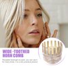 Healifty Natural Horn Comb Head Scalp Massager Portable Massage Hair Smoothing Comb Gua Sha Tool for Girls Women Ladies Men