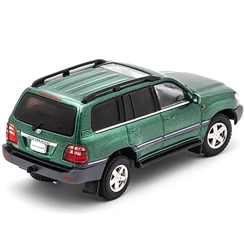 Land Cruiser 100 Green Metallic with Roof Rack 1/64 Diecast Model Car by GCD KS-023-380