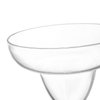 Suwimut 6 Pack Stemmed Plastic Margarita Glasses, 10oz Unbreakable Clear Plastic Margarita Cup Reusable Party Drinking Glasses Goblet for Wine, Cocktail, Martini, Margarita