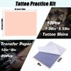 30pcs Tattoo Skins Practice and Transfer Papers - YONGDA 10pcs Blank Tattoo Practice Skin Fake Double Sides 7.36 x 5.59in with 20pcs Transfer Papers Stencil for Beginners or Artists Tattoo Supplies