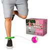 IPIDIPI TOYS Skip It Ankle Toy - Pink Retro Skipit Toy Hopper Ball, Ankle Jump Rope Skip Ball, Improve Coordination, Fun Exercise Playground Ball - Best Retro Birthday Gift for Kids Ages 5-12