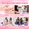 268W UV Nail Lamp, UV Light for Gel Nails with 60pcs Professional Nail Light 4 Timer Setting Nail Dryer for Home Salon Nail Art Tools(White)