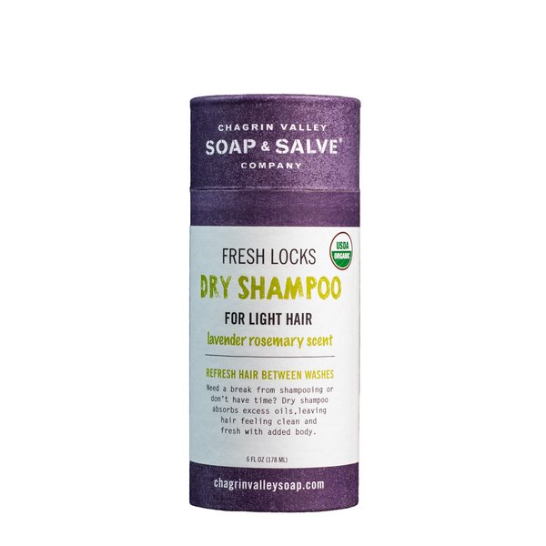 Chagrin Valley Soap & Salve Organic Natural Dry Shampoo Powder – Light Hair - Absorbs Oil, Adds Volume & Refreshes Hair Between Washes – Vegan – No Talc – Lavender Rosemary Light Hair Dry Shampoo
