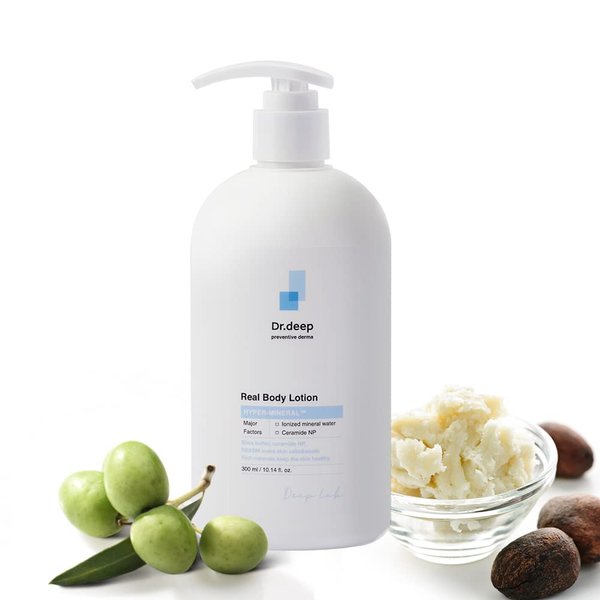 Dr.Deep Real Body Lotion 10.6 fl.oz | Natural Body Cream for Dry Skin | Moisturizing Cream for Dry Skin | Cracked Skin Repair Cream Moisturizer | Dry Skin Cream | Body Lotion for Dry Skin