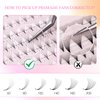EMEDA 320 Fans Premade Lash Fans Pointy Thin Base XL Boxes Premade Fans Eyelash Extensions Stable D Curl Lash Extension Premade Fans Pre Fanned Volume Lash Extensions (5D-0.07-D-8-15mm)