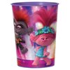 Amscan Trolls Birthday Party Supplies Bundle includes 12 Plastic Reusable Cups 16oz and 1 Dinosaur Sticker Sheet