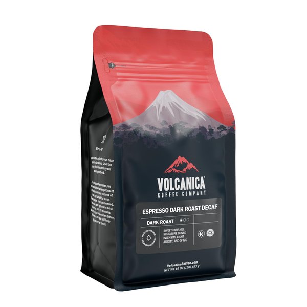 Espresso Decaf Coffee, Whole Bean, Dark Roast, Swiss Water Processed, Fresh Roasted, 16-ounce