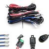 iJDMTOY Universal Fit 4-Output Relay Harness Wire Kit with LED Indicator ON/Off Switch Compatible with Automtive Driving Light, Fog Light, Retrofit, Off-Road Lighting, etc