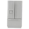 1:12 Dollhouse Miniature Fridge, High Simulation Kitchen Prop Delicate Model Dollhouse Decor, Fridge Refrigerator Accessories, Exquisite Workmanship (Gray)