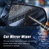Dickno Car Side Mirror Squeegee, 35.6'' Retractable Rearview Mirror Wiper, Mini Portable Auto Window Squeegee Cleaner, Universal Vehicle Glass Cleaning Tool for Rainy Foggy Weather (Black)