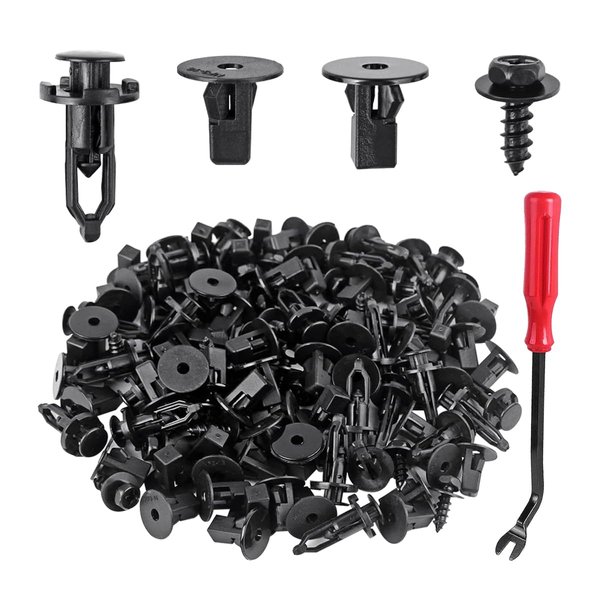 Bittwee 121PCS Car 4 in 1 Body Bumper Screw Bolt, Auto Fender Liner Clips Wheel Well Retainers with OEM#90159-60498 52161-16010 90189-06013 90189-06065, Compatible with RAV4 GS F & More