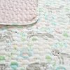Lush Decor Baby Pixie Fox Organic Cotton Baby Quilt, 36"W x 50" L, Multi - Floral & Fox Bedding - Reversible Quilted Blanket for Baby or Toddler - Baby Shower Presents - Woodland Nursery Decor