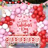 AIBIIN Valentine's Day Balloon Garland Arch Kit,I Love You Banner Red Pink White Confetti Balloons for for Women Girls Wedding Engagement Mother's Day Anniversary Decoration Supplies