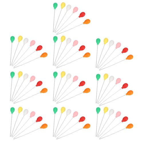 nusind Dollhouse Balloons Ornaments, 60pcs Dollhouse Miniature Balloons Colorful Safe for Doll House Decoration Birthday Cake Toppers Decorations (10 Packs of Spherical) (nusind597op6zx8q9056-11)