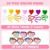 JOYIN 35 Packs Valentine's Day Sticky Heart Toys, Classroom Exchange Gift for Kids, Classroom and Holiday Reward Prizes, Valentine’s Party Favors, Bring fun to children, Party Favors