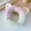 Hofar Rainbow Tie Dye Face Wash Headband Hairband with Two Ears Cartoon Cute Creative Hair Accessories