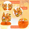 9 Pcs Autumn Thanksgiving Honeycomb Centerpiece Fall Paper Table Decorations 3D Honeycomb Decorations for Thanksgiving Fall Festival Party Supplies (Autumn)