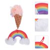 iplusmile 2pcs Rainbow Bath Loofahs Ice Cream Body Loofahs Cute Cartoon Kids Bath Sponges Bath Pouf Body Scrubber Exfoliating Mesh Puff for Children Shower