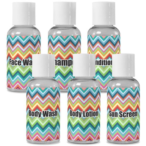 YouCustomizeIt Personalized Retro Chevron Monogram Travel Bottles