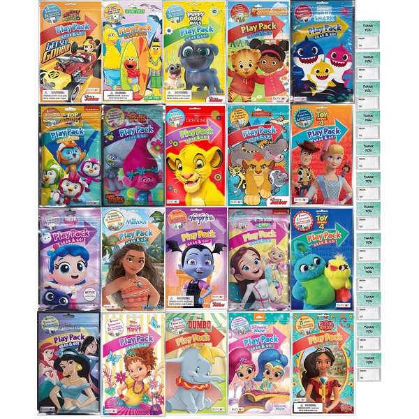 Play Pack Grab and Go Assorted Set For Toddlers Boys and Girls (12 Different Packs Guaranteed) Great for Party Favors & Supplies