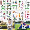 10 Sheets Soccer Temporary Tattoos, Sport Theme Birthday Party Favors, Soccer Fake Tattoo Stickers for Kids Boys Girls Children, Soccer Party Favors for Boys, School Prize Party Bag