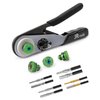 JRready Deutsch Crimp Tool,ST2169 Deutsch Crimping Tool for DT,DTM,DTP and Amphenol AT ATP ATM Series Size 16 20 12 Solid Pin&Soc Contacts,Closed Barrel Crimp Tool with Three Positioners
