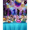 Mocsicka 70s Party Backdrop Banner Back to 70s Let's Boogie Disco Dancing Party Decorations 1970s Disco Birthday Party Supplies Banner (Rainbow, 70.8x43.3 inch)