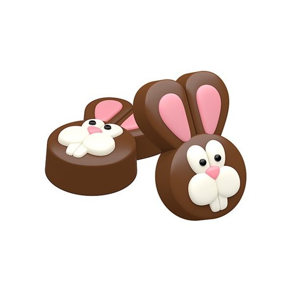 Bunny Chocolate Covered Oreo Cookies - Set of 12