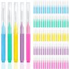 ewinever 100 Pieces Interdental Brush, Toothpicks Tooth Flossing Head Oral Dental Hygiene Brush,Braces Brush Teeth Cleaner Dental Floss Stick Tooth Cleaning Tool