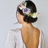 June Bloomy Flower Girl Wedding Headpiece Bridal Flower Crown Spring Wreath BOHO Garland Halo(Lavender)