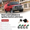 Ignition Switch Lock Cylinder Door Lock Cylinder fit for 1997-2020 for Ford Econoline E-150 E-250 E-350 Van Door Lock Key Cylinder 703369 597638 707624 DL5886 Ignition Switch Lock Cylinder