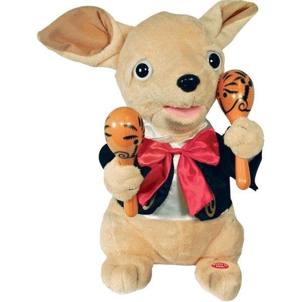 Cuddle Barn Chuey Bamba 12" Singing Chihuahua Animated Plush Toy, Shakes Maracas to La Bamba