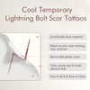 Col-Pary Wizard Lightning Bolt Scar Temporary Tattoos for Halloween,Magic Cosplay Birthday Party Supplies Decorations, 24 PCS