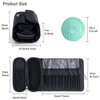 Warmstore Makeup Brush Bag, Travel Makeup Brush Case Makeup Brush Holder Organizer Cosmetic Bag Portable Roll Up Brush Storage Bag for Makeup Brushes and Cosmetic Essentials (Black)