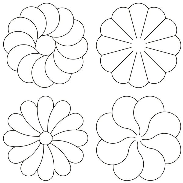 Quilting Creations Quilting Stencil Set Four-5" Motifs,