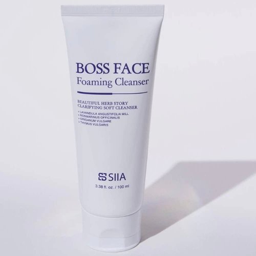 SIIA Cosmetics, BOSS Foaming Face Cleanser, Gentle & Nourishing Face Wash to Improve Skin Elasticity, 3.38 fl oz