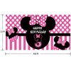 Minnie Mouse 3rd Birthday Backdrop, Minnie Mouse 3rd Birthday Banner Party Supplies, Minnie Mouse 3rd Birthday Decorations, Third Birthday Photography Background (6.6 x 3.3 ft)