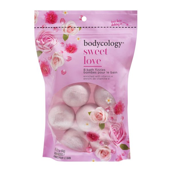 Bodycology Sweet Love Bath Soak Fizzies Bombs 8-2.1 Oz Balls