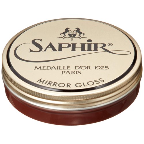 SAPHIR Medaille d’Or Mirror Gloss - Natural Wax Polish for Leather Shoes & Boots - Light Brown