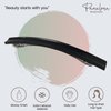Parcelona French Long and Thin Black Celluloid Hair Clip Barrette