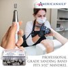 Americanails Pro-Series Zebra - Professional Sanding Bands for Nail Drill - Nail Polishing & Filing Tools - Acrylic Nail Sanders - Nail Drill & E-File Sanding Bands - Fine 240 Grit - 100 Count
