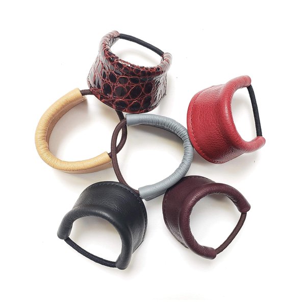 Leather Hair Tie, Handmade Hair Tie, 100% Genuine Leather, Unique Decorative Hair Tie, Made in USA