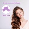 ZMD 24PCS Small Plastic Hair Curlers Rollers Set, 0.8in/2cm Snap on Hair Rollers Heatless Hair Rollers Self Grip Rollers with Mini Comb Hairdressing Curlers Tools for Medium Short Hair (Purple)