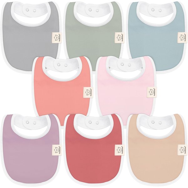 8-Pack Organic Baby Bibs for Girls & Boys - Teething Baby Bib, Baby Boy Bibs, Baby Girl Bibs, Newborn Bibs, Baby Drool Bibs for Infant, Toddler, Bibs for Baby Boy, Bibs for Baby Girl (Muted Pastel)